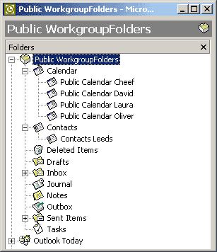 WorkgroupFolders for Outlook Screenshot